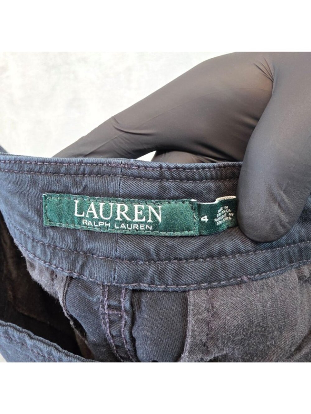 Lauren Ralph Lauren Cargo Pants Womens 4 Blue Twill Slim Ankle Zip Stretch - Picture 3 of 12